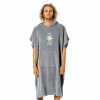 Mens Clothing * | Rip Curl Gift Selection Icons Surf Changing Poncho Grey