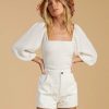 Womens Clothing * | Clearance Sale Salty Blonde X Billabong Low Down Corduroy Shorts Salt Crystal