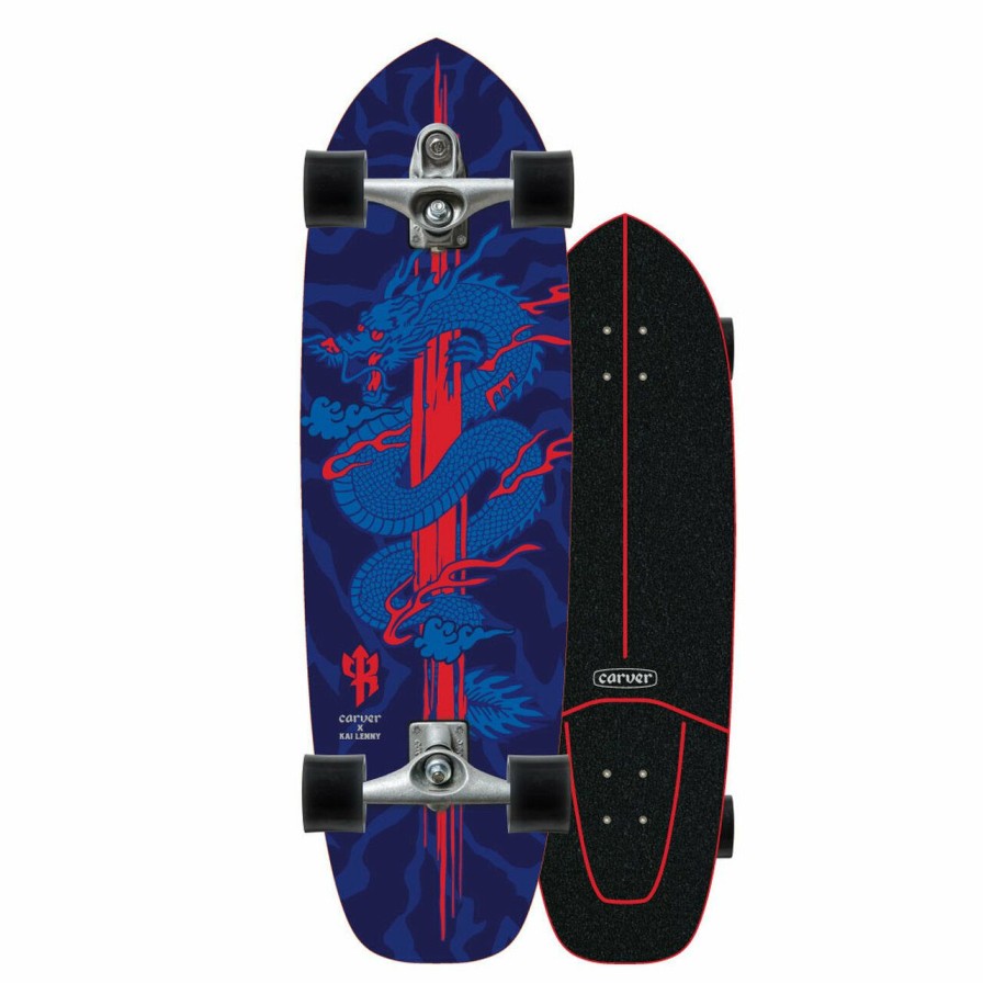 Sport * | Carver Discount C7 Raw 34 Kai Lenny Dragon Surf Skate 2022 Complete