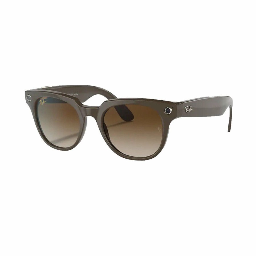 Mens Accessories * | Top Sellers Rw4005 Ray-Ban Stories Sunglasses In Meteor Brown W/ Gradient Brown Lenses