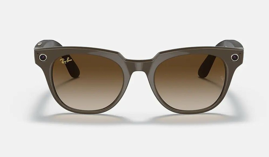 Mens Accessories * | Top Sellers Rw4005 Ray-Ban Stories Sunglasses In Meteor Brown W/ Gradient Brown Lenses