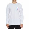 Mens Clothing * | Billabong Discount Crayon Wave L/S T-Shirt White