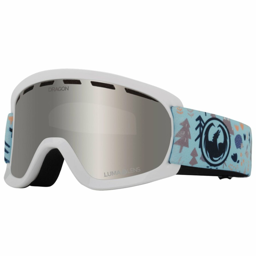 Sport * | Dragon Good Quality Lil D Snowboard Goggles With Base Lens '23 Forest Friends/ Lumalens Silver Ion Forest Friends + Lumalens Silver Ion