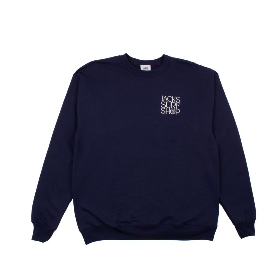 Womens Clothing * | Jack'S Surfboards Top Sellers Snow On The Beach Pullover Crewneck Navy