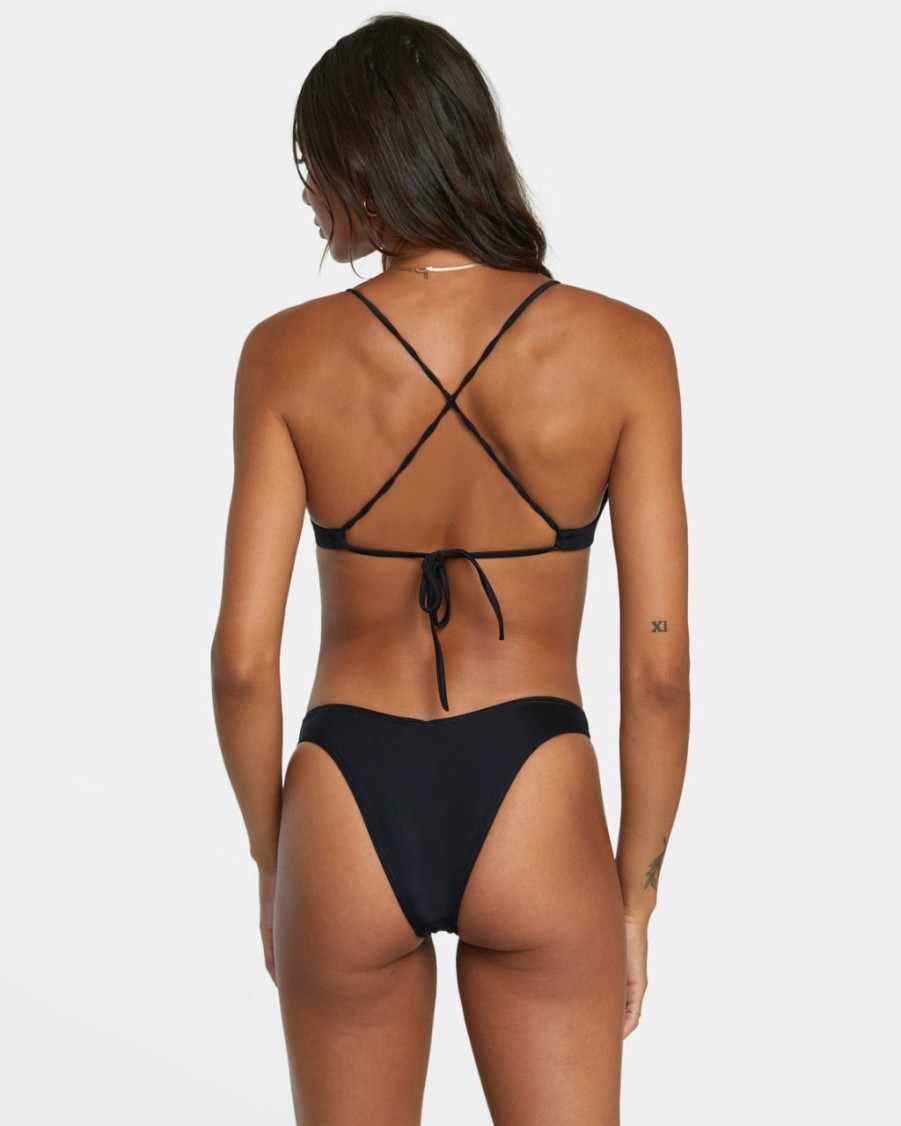 Womens Swim * | Rvca Shop Solid Crossback Swim Top