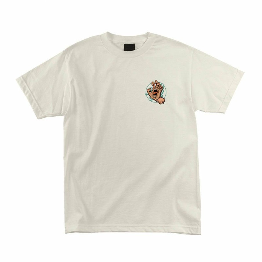 Mens Clothing * | Santa Cruz Clearance Sale Mens Opus Overlay Hand S/S T-Shirt Eco White