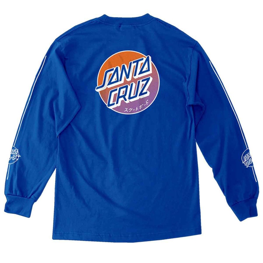 Mens Clothing * | Santa Cruz Discounts Crossover Dot L/S Tee Royal