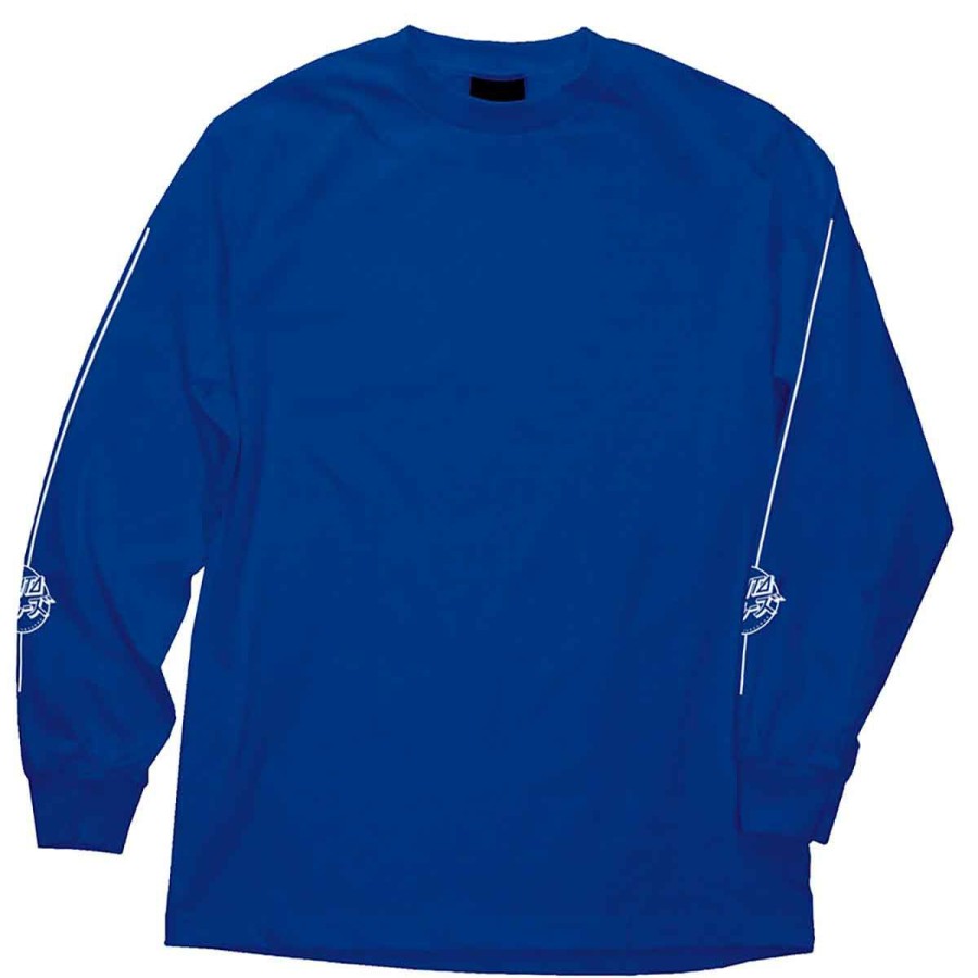 Mens Clothing * | Santa Cruz Discounts Crossover Dot L/S Tee Royal