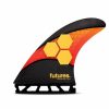 Sport * | Special Futures Am2 Techflex Thruster Surf Fins Orange/Red