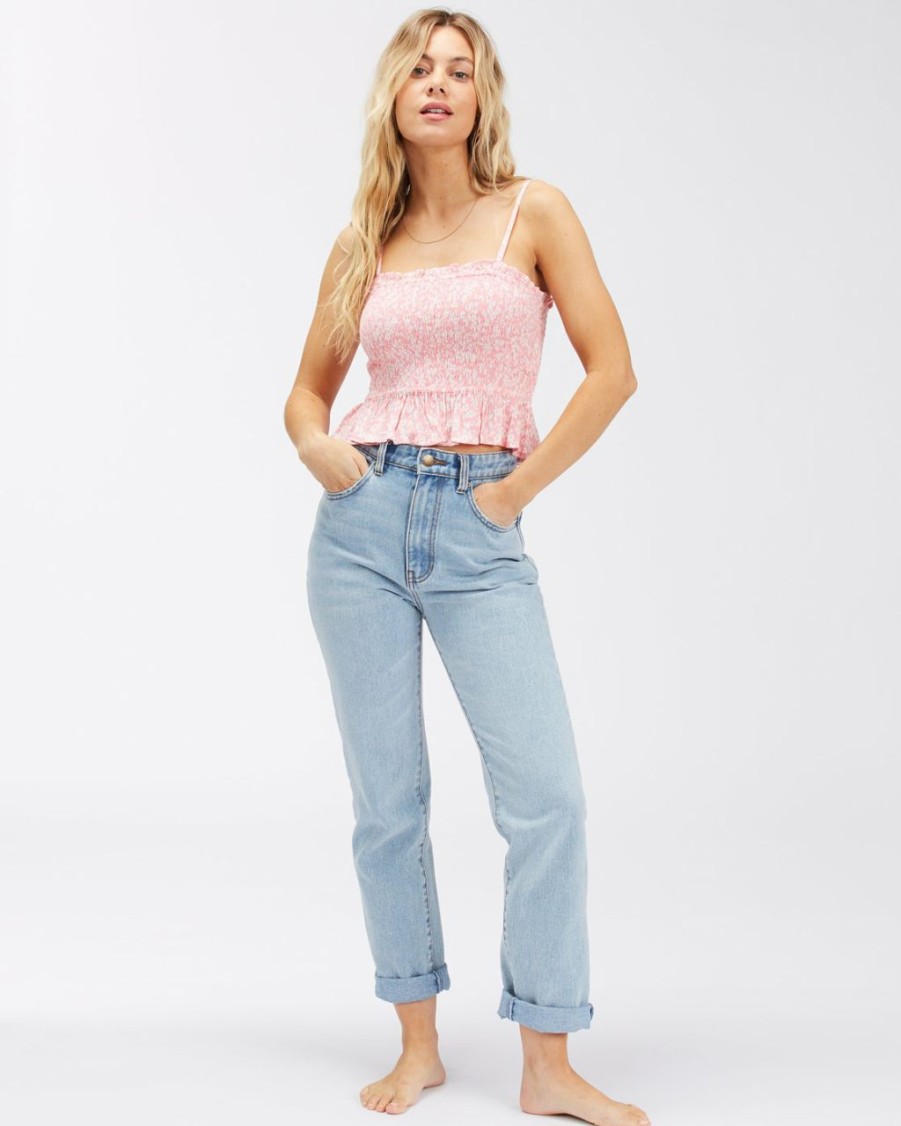 Womens Clothing * | Billabong Special Keep Your Cool Crop Top Pink Sunset