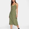 Womens Clothing * | Rvca Discount Uptown Tank Dress Moss Green