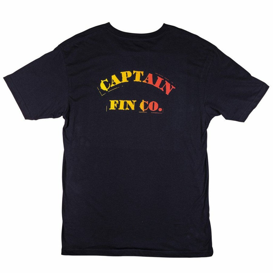 Mens Clothing * | Captain Fin Co Popular Van Font S/S Tee Black