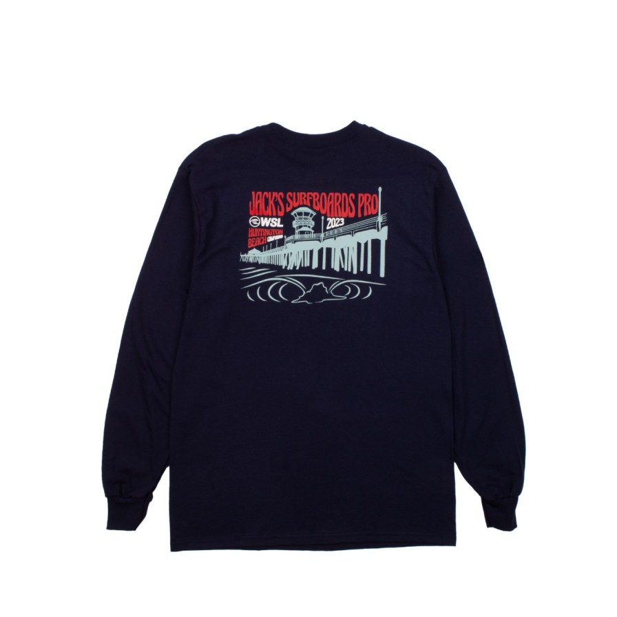 Mens Clothing * | Jack'S Surfboards Flash Sale Southside L/S Tee Navy