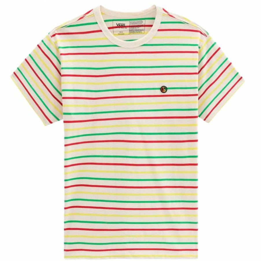 Mens Clothing * | Vans Premium Tyson Peterson Striped Off The Wall Classic Tee White