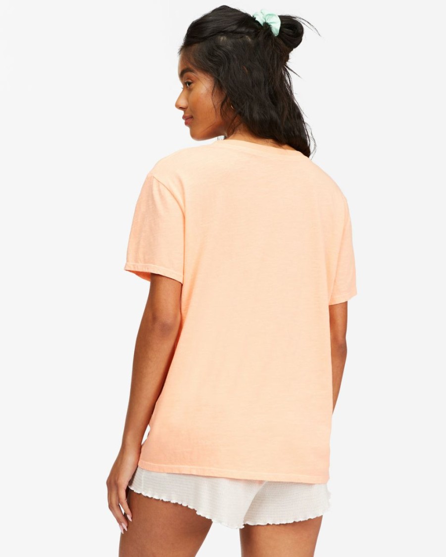 Womens Clothing * | Billabong Original Golden Day Boyfriend S/S T-Shirt Melon - Orange