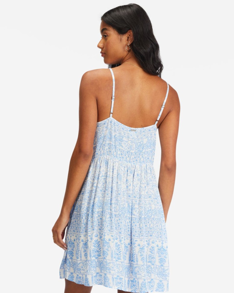 Womens Clothing * | Billabong Flash Sale Glow Up Babydoll Dress Salt Crystal