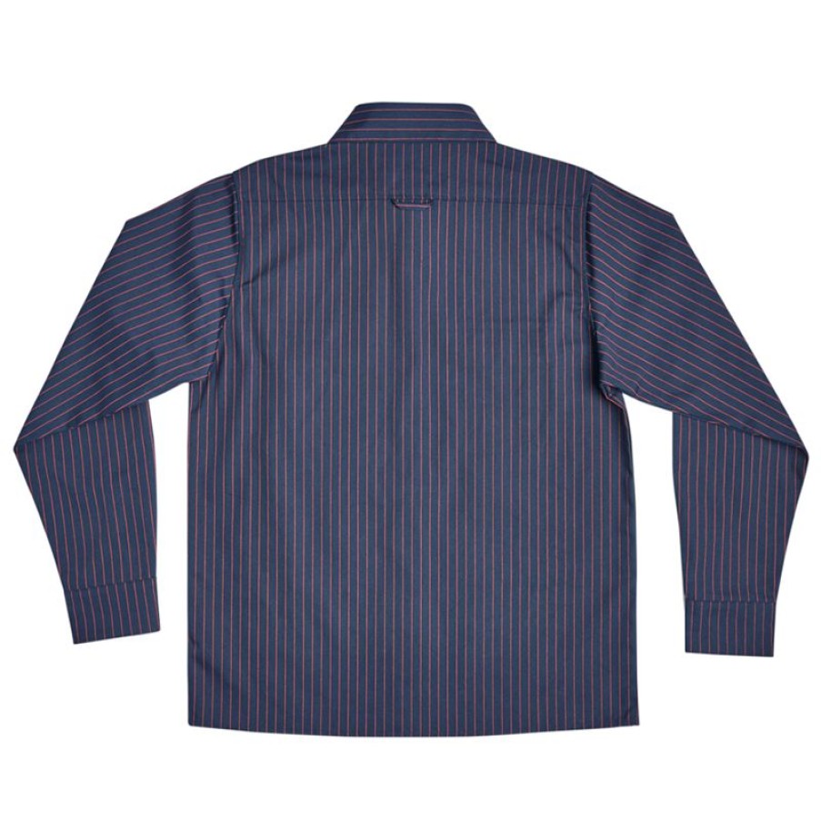 Mens Clothing * | Independent Truck Co. Special Bar Logo L/S Shirt Striped Navy