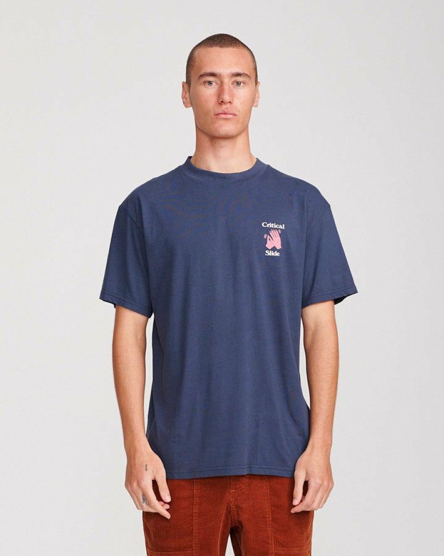 Mens Clothing * | Critical Slide Discount Solid Effort Ss Tee Inkwell