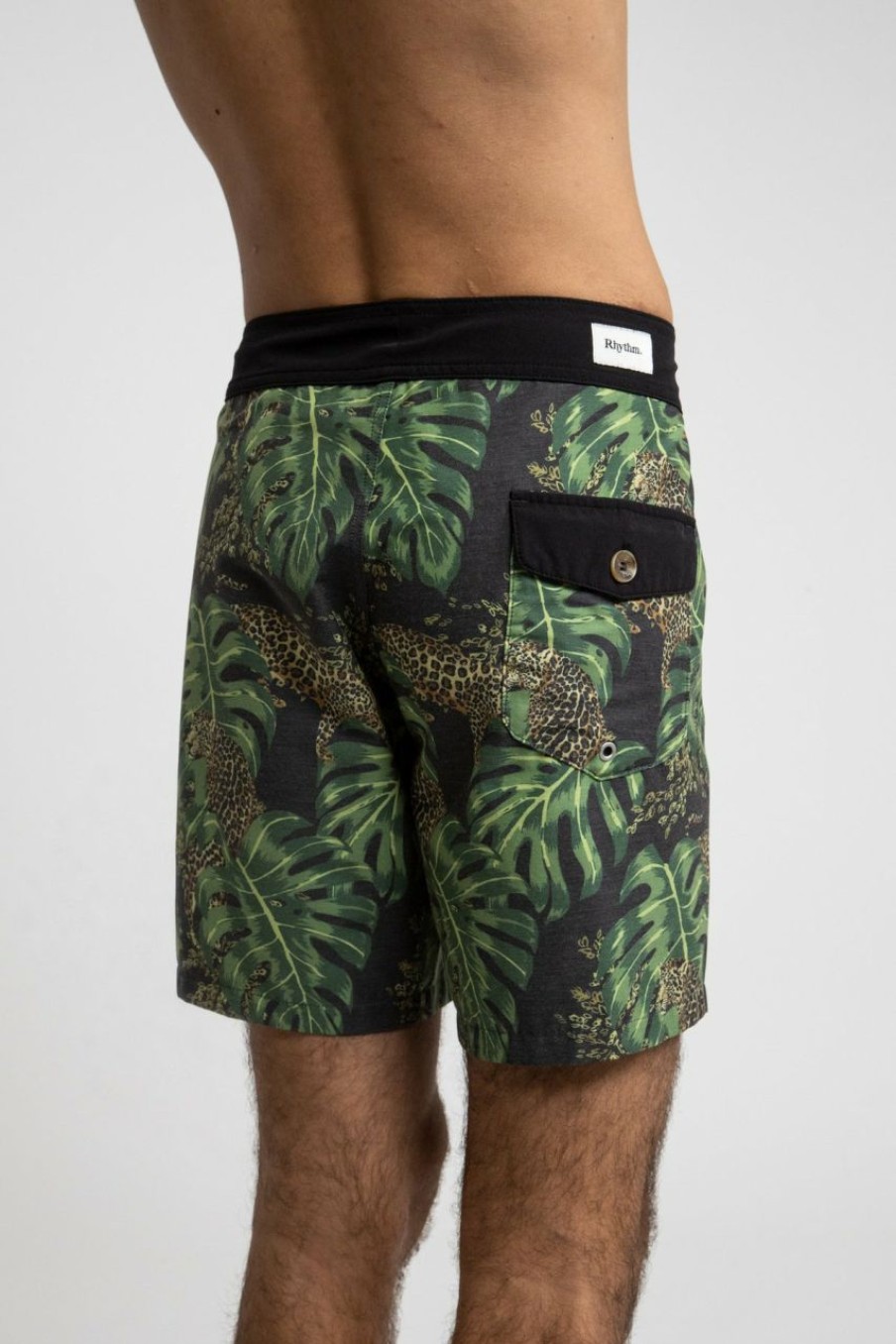 Mens Swim * | Rhythm Flash Sale Forest Trunk Black