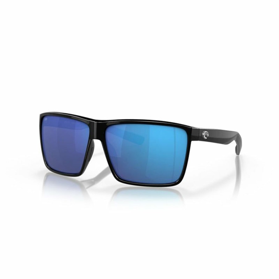 Mens Accessories * | Costa Discount Rincon Sunglasses ( /Blue Mirror Polarized) Shiny Black