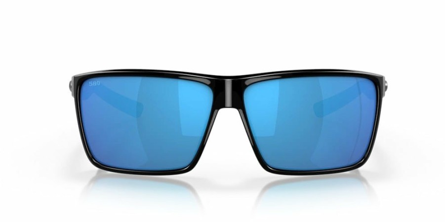 Mens Accessories * | Costa Discount Rincon Sunglasses ( /Blue Mirror Polarized) Shiny Black