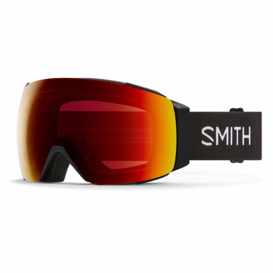 Sport * | Smith Optics Discount I/O Mag Xl Snowboard Goggles '23 Black/ Chromapop Everyday Red Mirror Lens Black + Chromapop Sun Red Mirror Lens