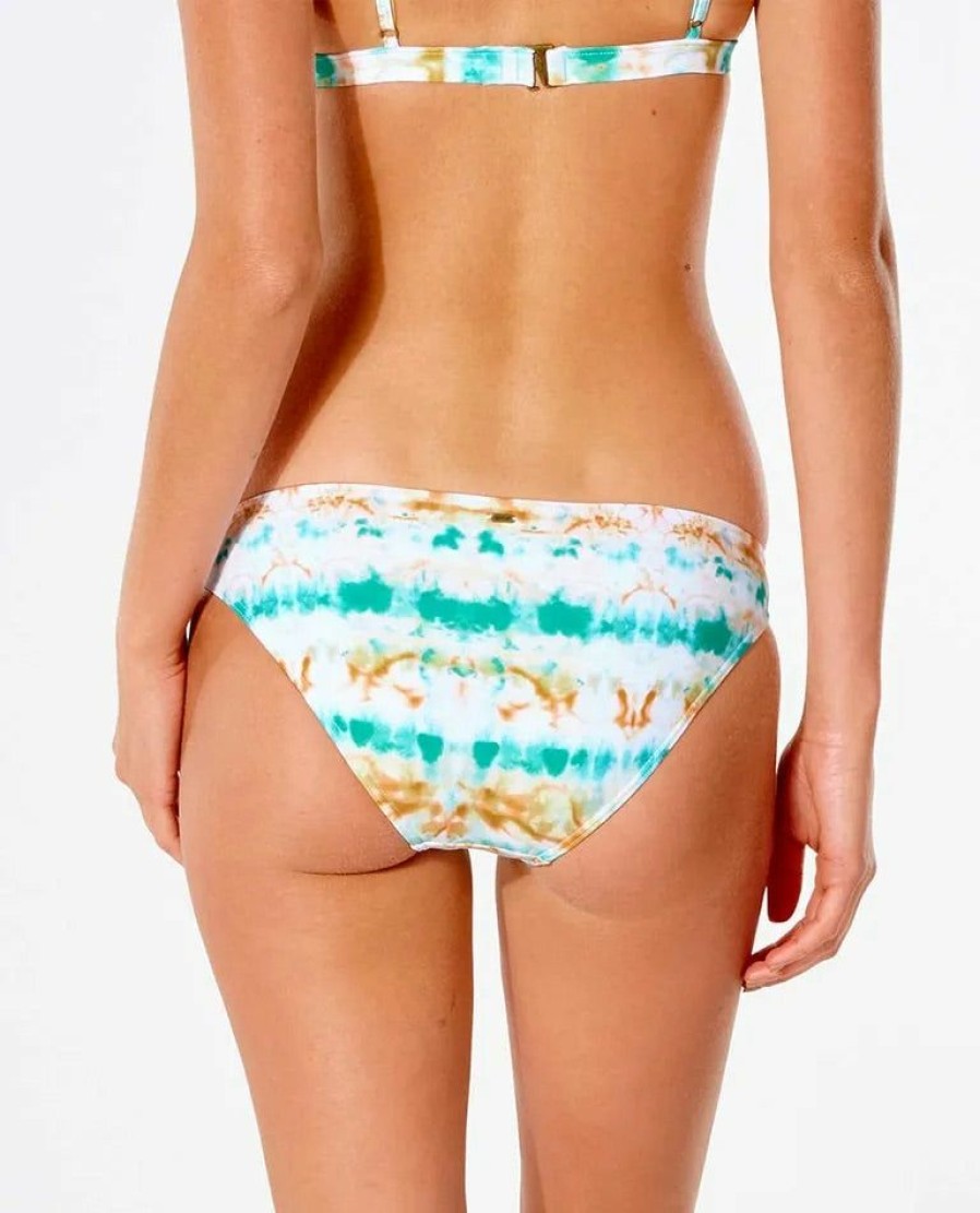 Womens Swim * | Rip Curl Best Price Summer Palm Full Coverage Swim Bottom Light Aqua