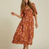 Womens Clothing * | Billabong Top Sellers True Romance Midi Dress Sweet Chocolate