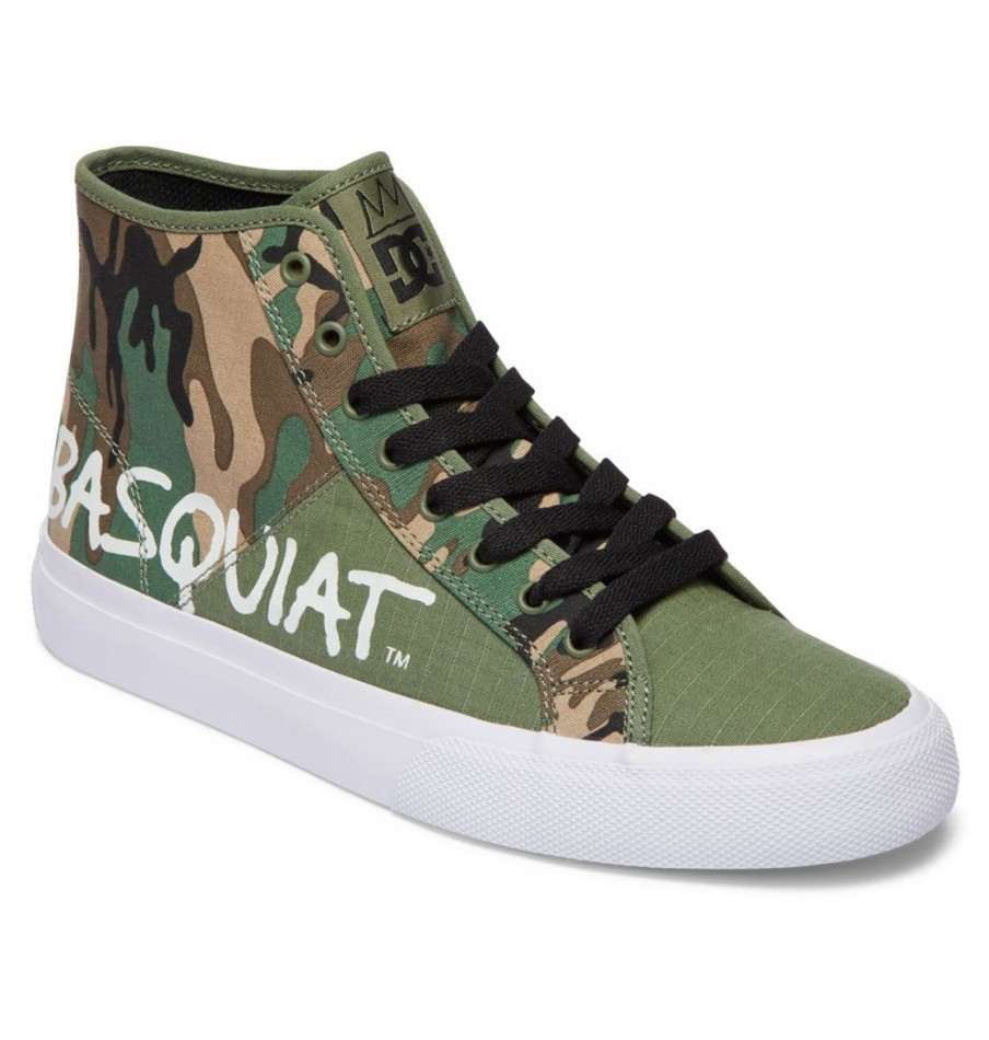 Mens Accessories * | Popular Basquiat X Dc Manual High Top Military Green