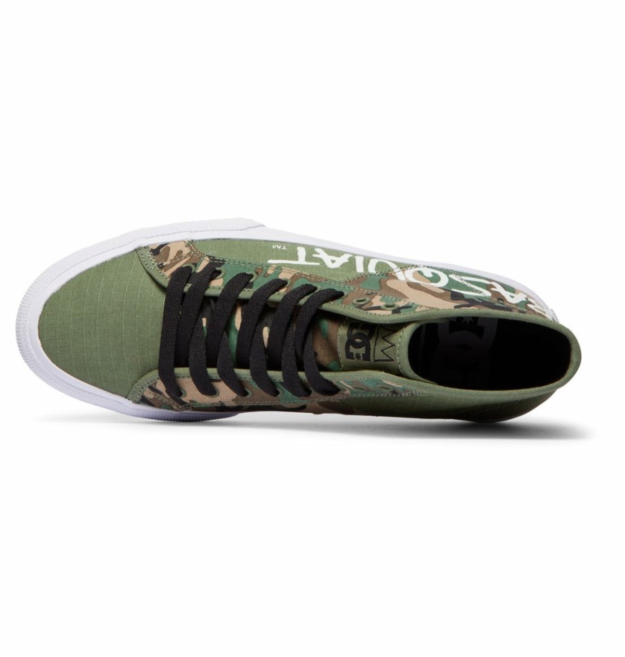 Mens Accessories * | Popular Basquiat X Dc Manual High Top Military Green