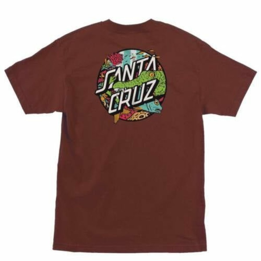 Kids * | Santa Cruz Original Winkowski Aquatic Dot T-Shirt Burgundy