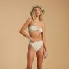 Womens Swim * | Special Salty Blonde X Billabong Meet Your Matcha Bandeau Swim Top Matcha Olive