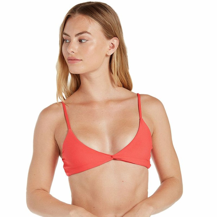 Womens Swim * | Volcom Special Simply Seamless V Neck Bikini Top