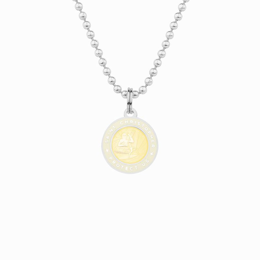 Mens Accessories * | Get Back Supply Co. Special St. Christopher Surf Necklace- Sandy Blonde