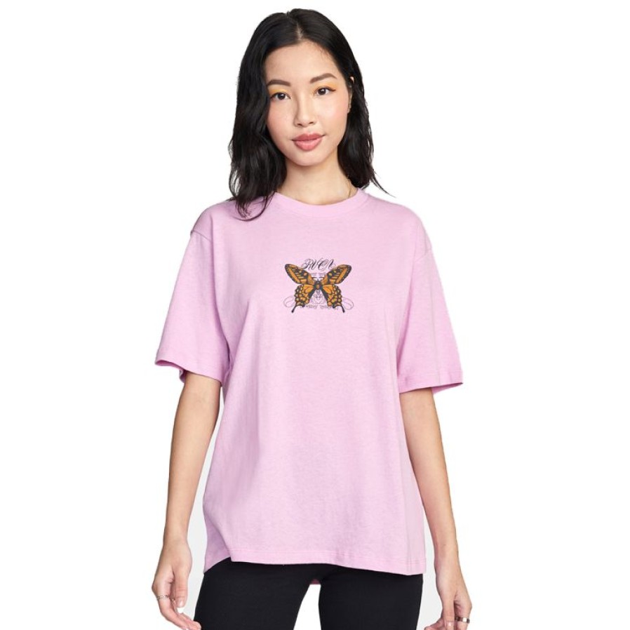 Womens Clothing * | Rvca Shop As It Comes Graphic S/S Tee Orchid