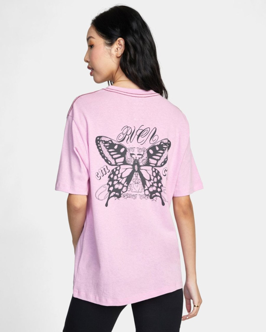 Womens Clothing * | Rvca Shop As It Comes Graphic S/S Tee Orchid