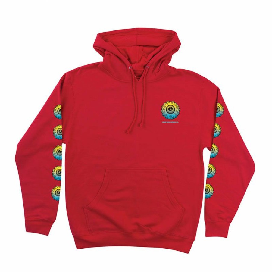 Mens Clothing * | Santa Cruz Clearance Sale Mens Two Faced Pullover Hoodie Red