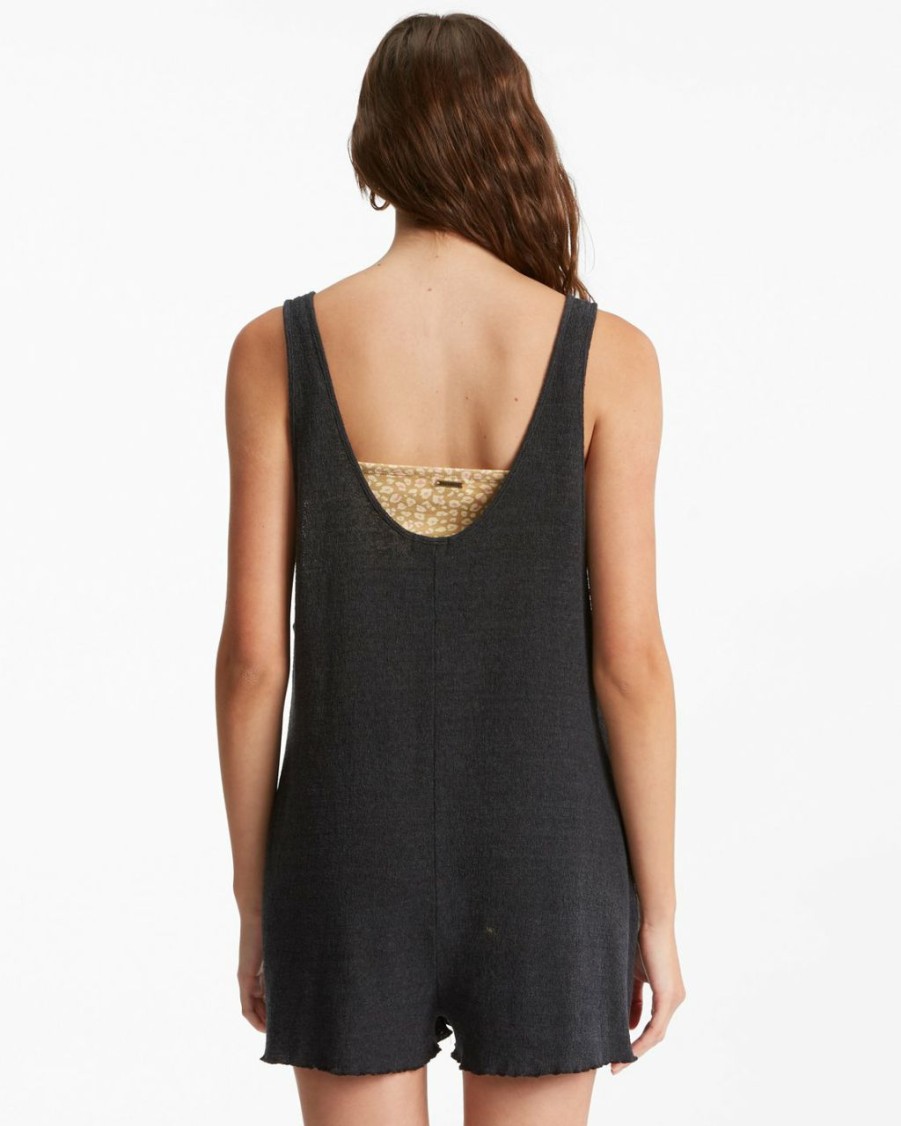 Womens Clothing * | Billabong Best Price Fade Away Button-Up Knit Romper