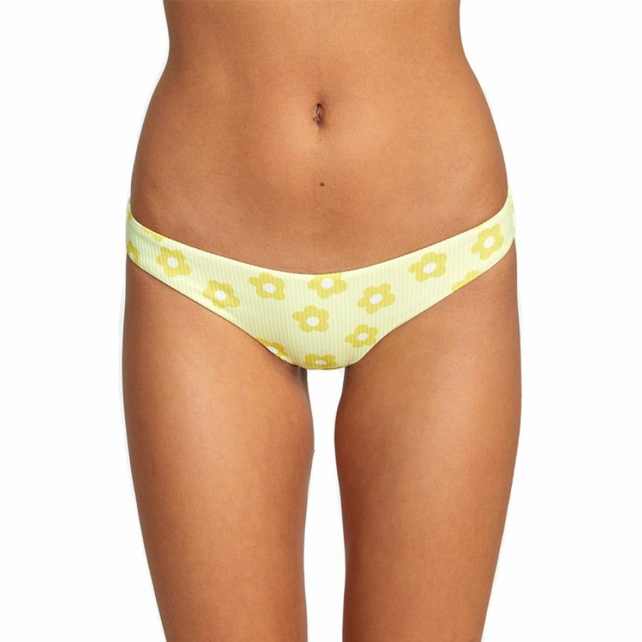 Womens Swim * | Rvca Special Keen Cheeky Bikini Bottoms Pineapple