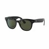 Mens Accessories * | Clearance Sale Rw4005 Ray-Ban Stories Sunglasses In Meteor Black W/ Dark Green Lenses