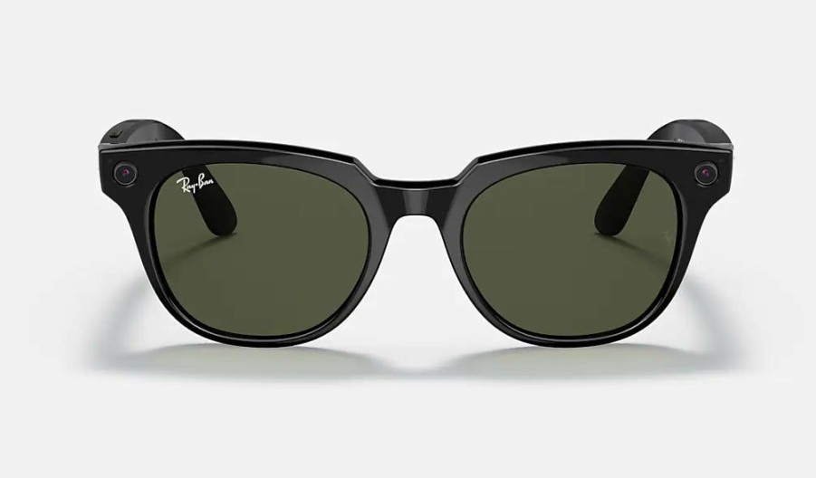 Mens Accessories * | Clearance Sale Rw4005 Ray-Ban Stories Sunglasses In Meteor Black W/ Dark Green Lenses