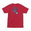 Mens Clothing * | Santa Cruz Clearance Sale Mens Obscure Hand S/S T-Shirt Fuji Red