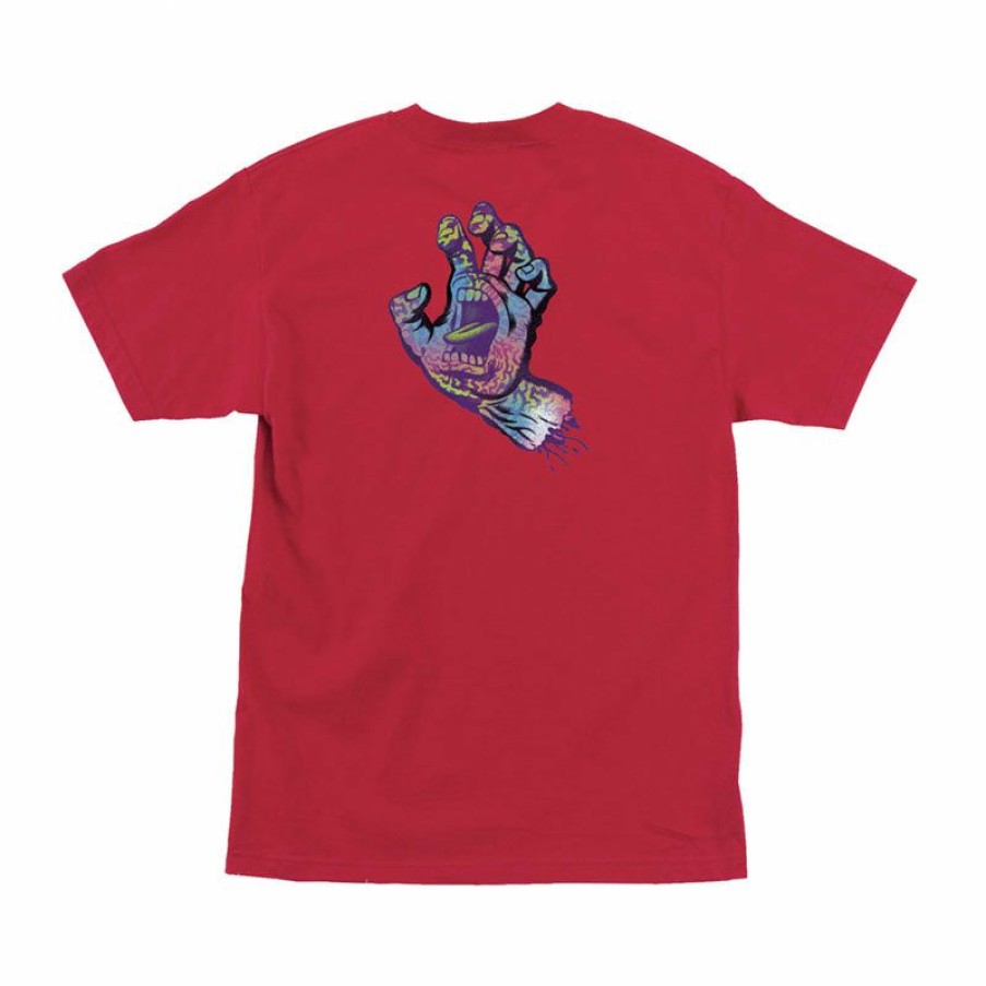 Mens Clothing * | Santa Cruz Clearance Sale Mens Obscure Hand S/S T-Shirt Fuji Red