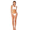 Womens Swim * | Rip Curl Original Wave Shapers Stripe Good Coverage Swim Bottom White