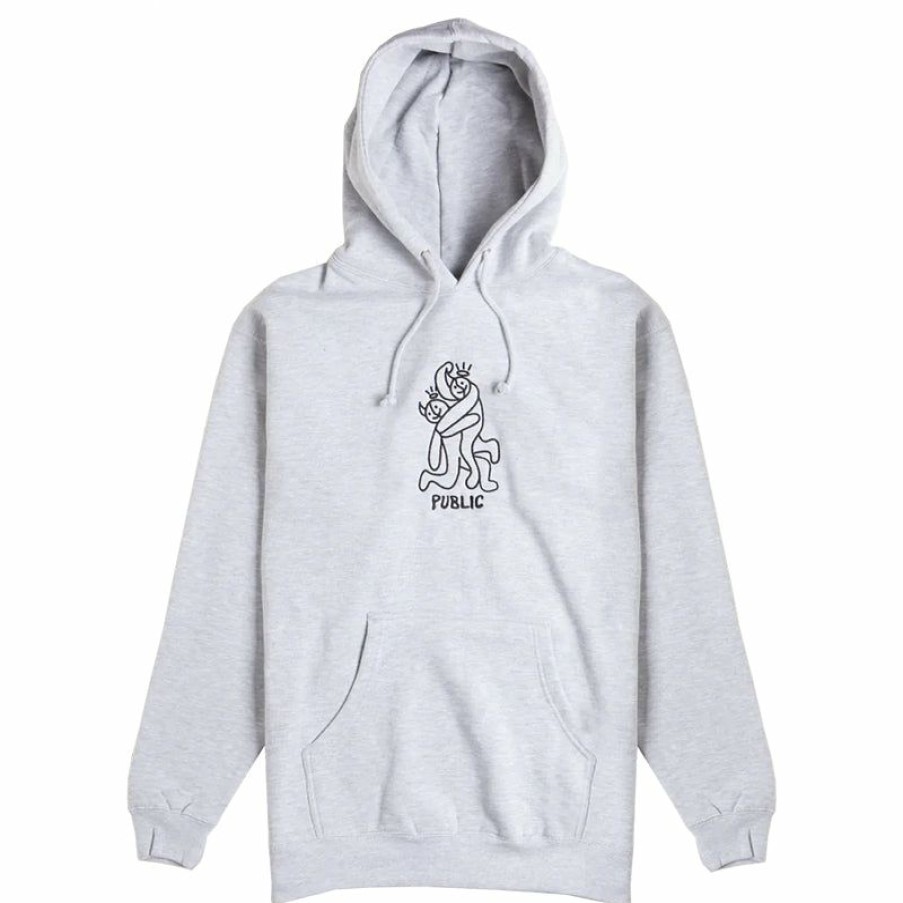 Mens Clothing * | Public Snowboards Best Price Friends Pullover Hoodie Grey