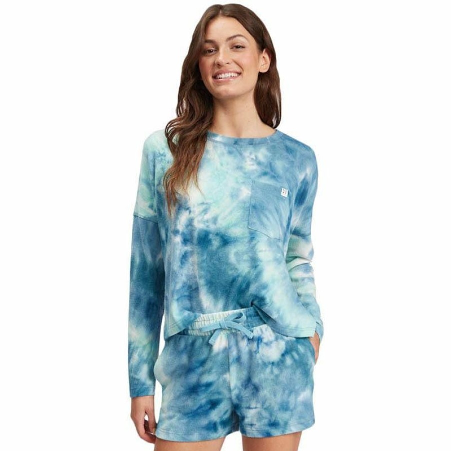 Womens Clothing * | Roxy Best Price Magic Hour Tie-Dye Shorts Tie-Dye Blue