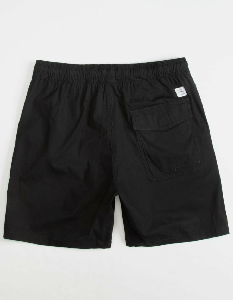 Mens Swim * | Banks Journal Gift Selection Darcy Mccrae Elastic Boardshort Black