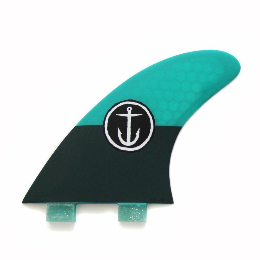 Sport * | Flash Sale Captain Fin Co Cf Quad Medium ( Twin Tab ) Fin Aqua