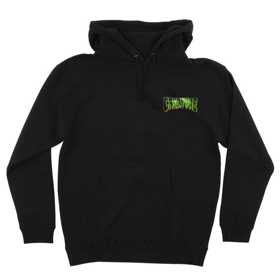 Mens Clothing * | Creature Clearance Sale Space Logo Pullover Hoodie Black