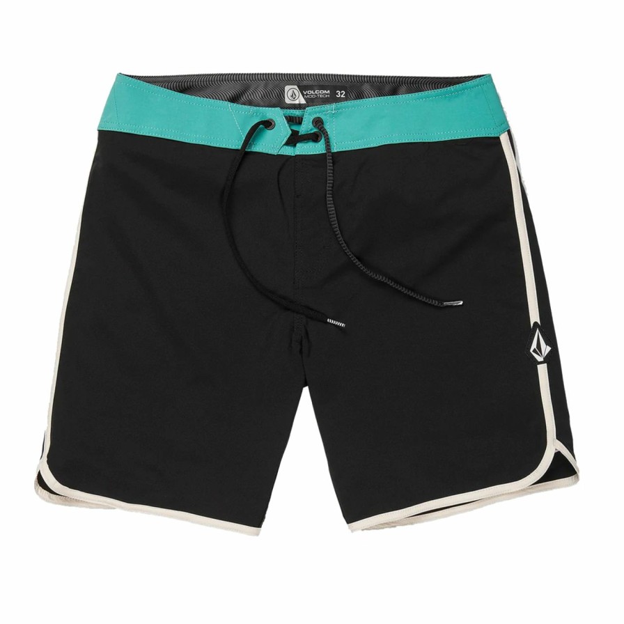 Mens Clothing * | Volcom Popular Scallop Mod-Tech Trunks Black